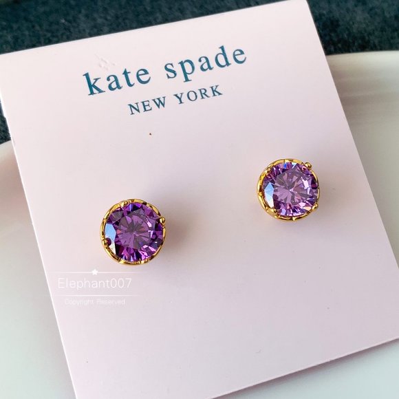 kate spade Jewelry - Kate Spade earrings purple crystal stud earrings